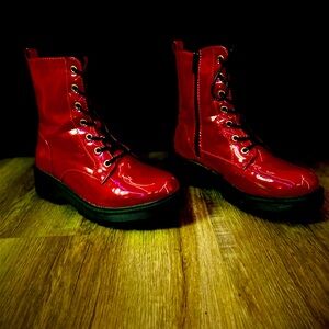 Red patent leather doc martins
